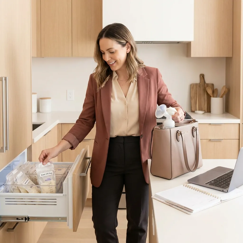 Mãe organizada para retorno ao trabalho