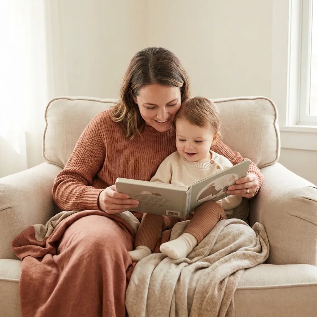 Mãe e filho em momento de conexão e afeto